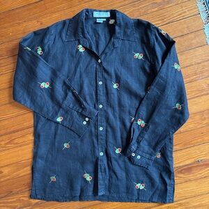 Casey Coleman Martini Olive Linen Shirt